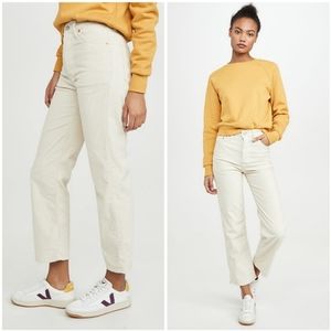 Levi's Wedgie Straight Corduroy in Cream NEW